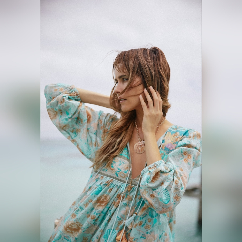 Spell And The Gypsy  Seashell Mermaid Boho Midi Dress Lined - Picture 6 of 16